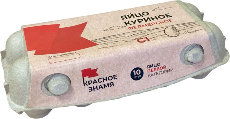

Яйцо Красное Знамя куриное пищевое столовое С1 10 шт. 500 г