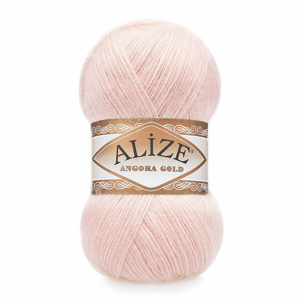 Пряжа ALIZE 'Angora Gold' 100гр. 550м (80%акр, 20%шерсть) ТУ(271 жемчужно-розовый)
