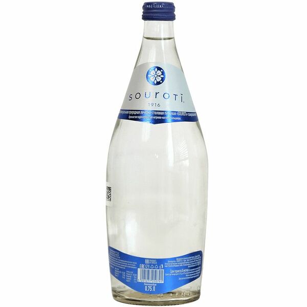 Вода минеральная Souroti лечебная столовая газированная 0.75 л