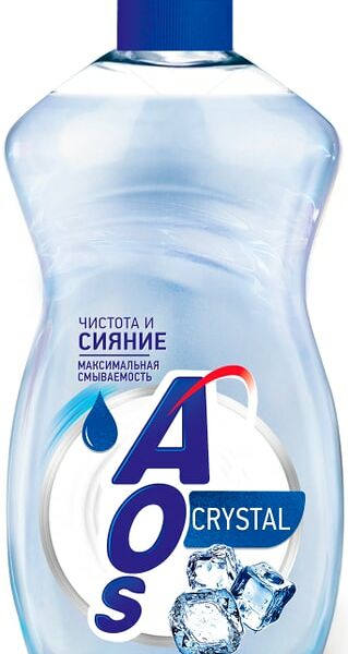 Средство для мытья посуды AOS Crystal 450г