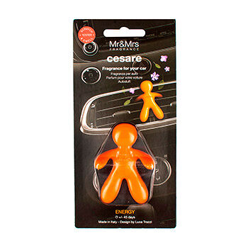Ароматизатор для автомобиля Mr&Mrs Fragrance Cesare energy оранжевый, Италия