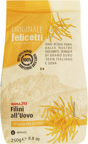 Макароны FELICETTI Филини №293, 250г