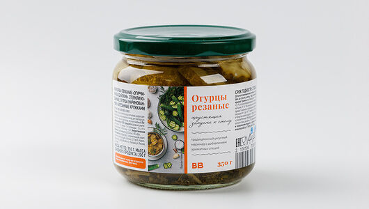 Огурцы ВкусВилл резаные маринованные