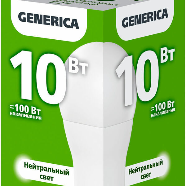 Лампа светодиодная Iek Generica груша E27 10Вт 4000К