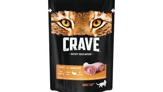 Корм влажный для взрослых кошек CRAVE Индейка, 70г