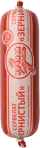 Колбаса копчено-вареная МЯСНОЙ ГУРМАН Сервелат Зернистый, категория В, 350г