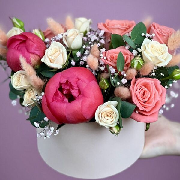 Цветы в коробке Солнце Тосканы