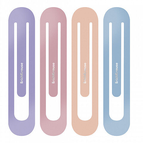 Набор из 4 закладок пластиковых ErichKrause Matt Manga овальные ассорти