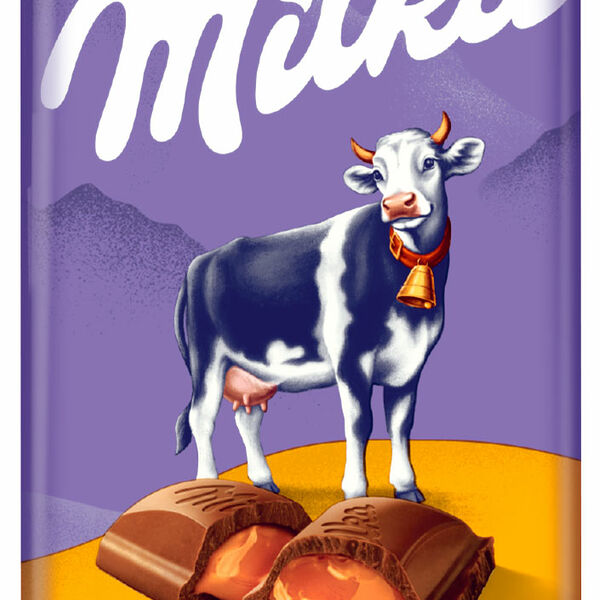Шоколад молочный Milka с карамельной начинкой