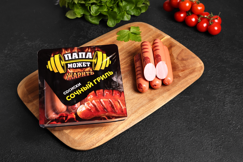 

Сосиски Папа может Сочный гриль вареные 450 г