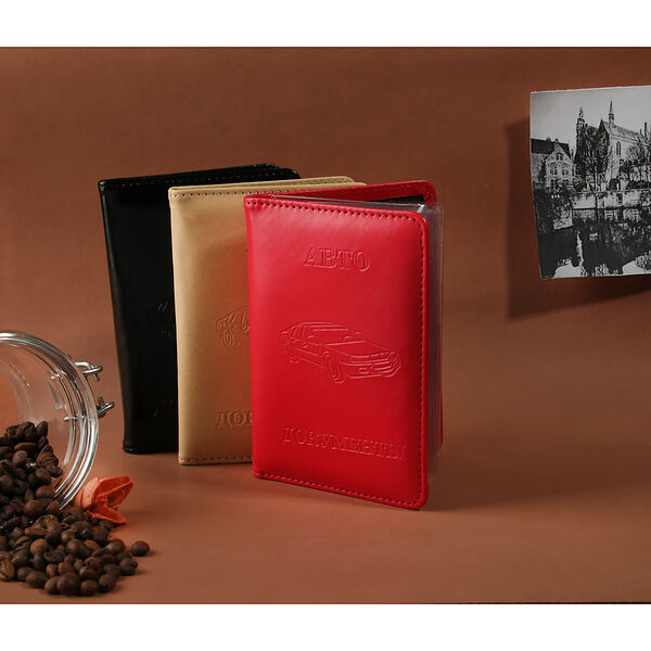 Юl обложка для автодокументов, пвх, 9х12,5см, 2-4 цвета