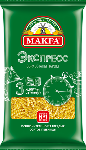 

Макаронные изделия Makfa Экспресс Спиральки 400 г