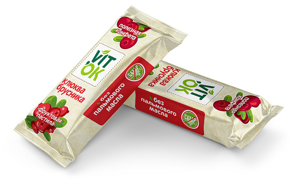 Конфеты неглазированные VITok  Клюква-брусника