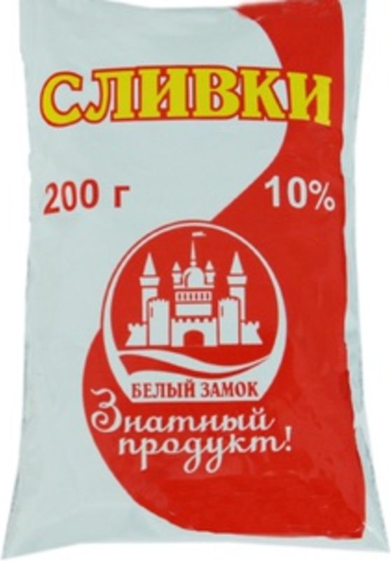 

Сливки Белый замок 10% 200 г