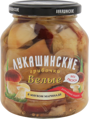 

Грибы Лукашинские Маринованные белые ст/б