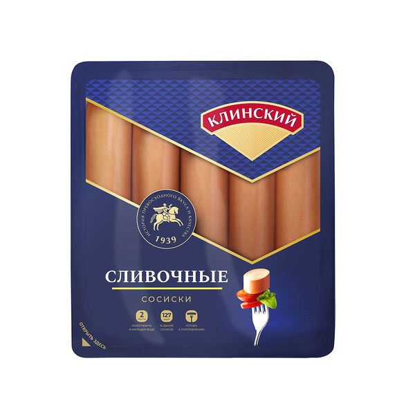 Сосиски Клинский мясокомбинат Сливочные