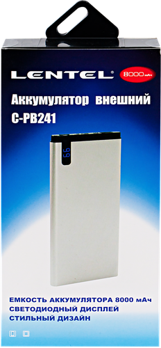 

Аккумулятор внешний Lentel C-PB241 8000 мАч