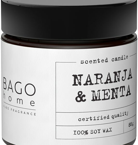 Свеча ароматическая Bago home Мята и апельсин 88г