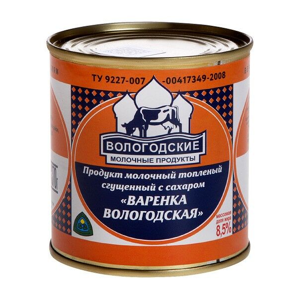 Сгущенка вареная Вологодские Молочные Продукты Варенка Вологодская с сахаром 8.5% 370г