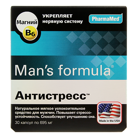 Man's formula Антистресс капсулы 30 шт