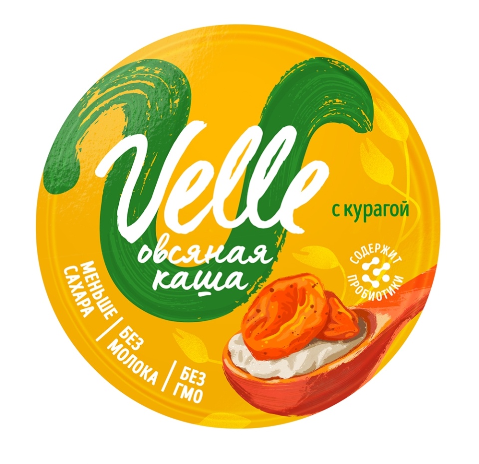 

Продукт овсяный ферментированный "Овсянка-курага" Velle 180г Россия