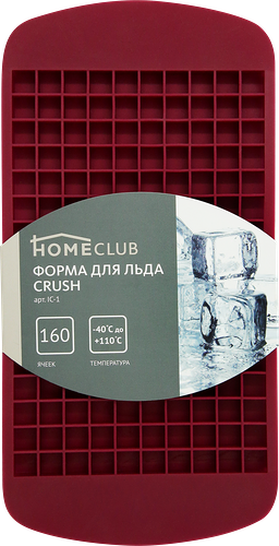 Форма для льда HOMECLUB Crush 23,5x11,5x0,5см, силикон, Арт. IC-1