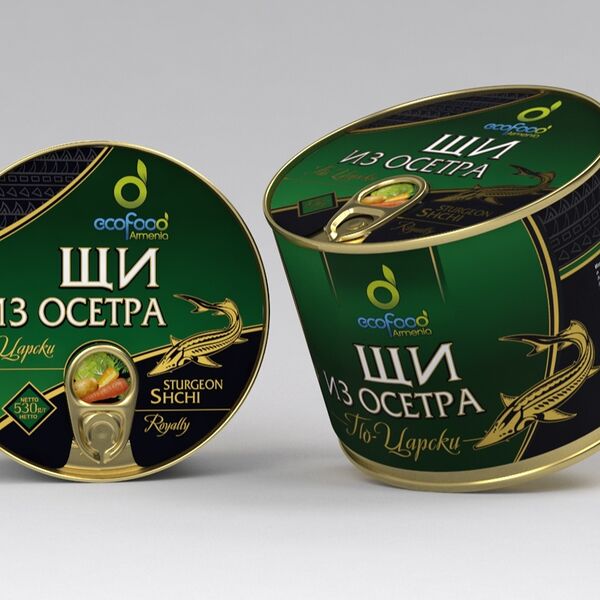 Щи из осетра жестяная банка