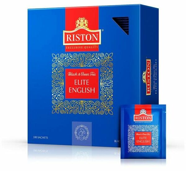 Чай черный и зеленый Riston Elite English, 100х2 г