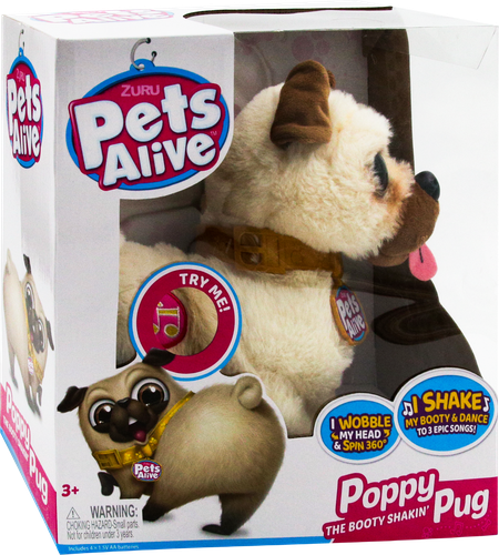 

Игрушка PETS ALIVE Мопс со звуковыми эффектами, 27 см, Арт. 9521-S001