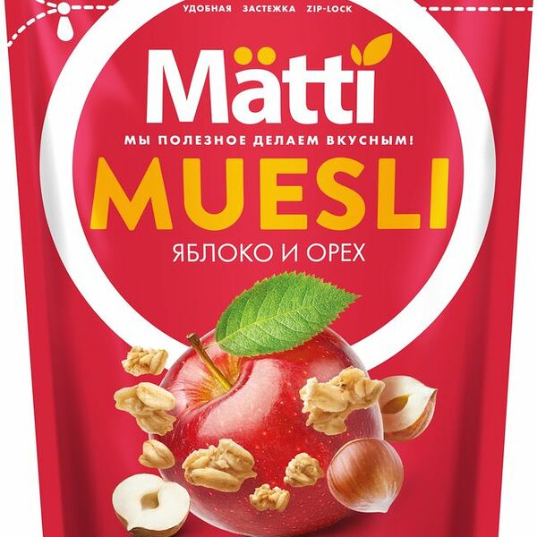 Мюсли Matti с орехом и яблоком