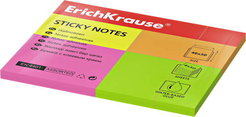 

Бумага для заметок Erich Krause Neon 40х50 мм, 200 штук