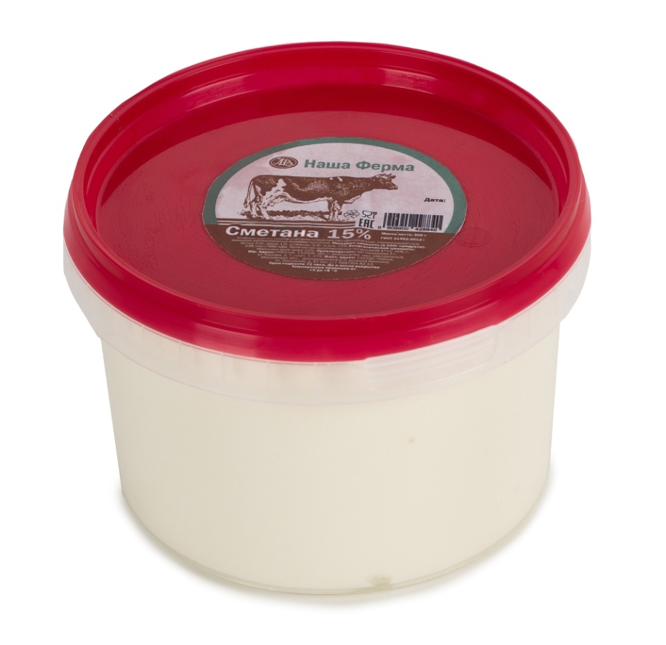 

Сметана Наша Ферма 15% 500 г