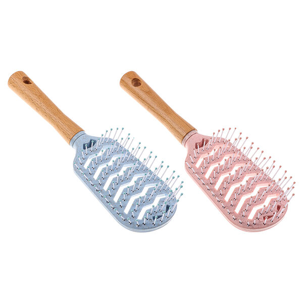 Расческа массажная Юниlook эко дерево нейлон 23х6.5 см 2 цвета в ассортименте 1 шт.