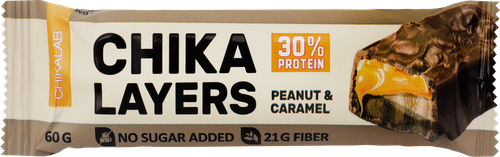 

Батончик протеиновый Chikalab с начинкой Соленая карамель и арахис 30% протеина 60 г