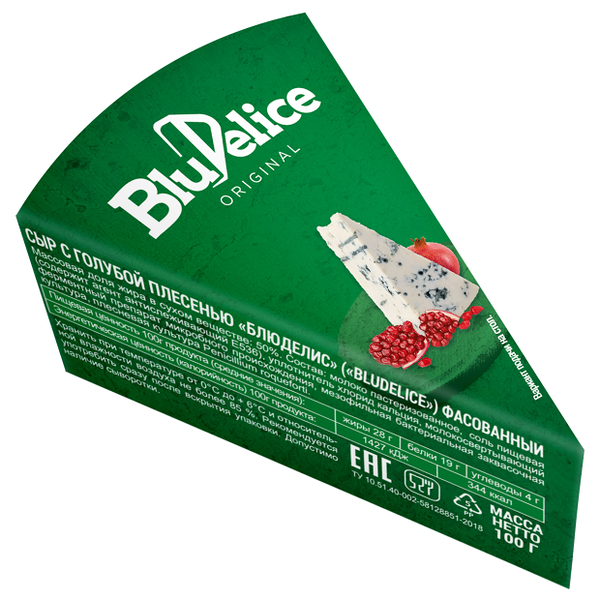 Сыр мягкий BluDelice Original с голубой плесенью 56%