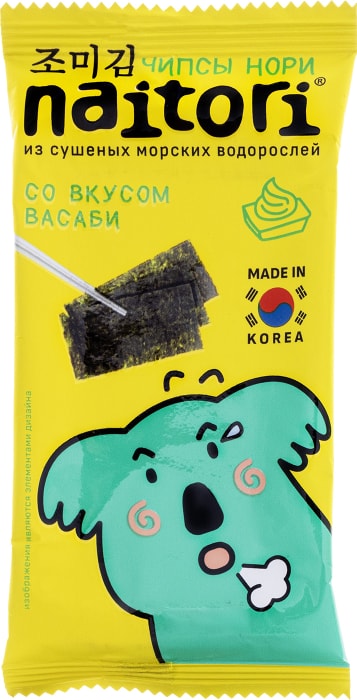 

Чипсы Naitori нори из сушеных морских водорослей васаби 3 г