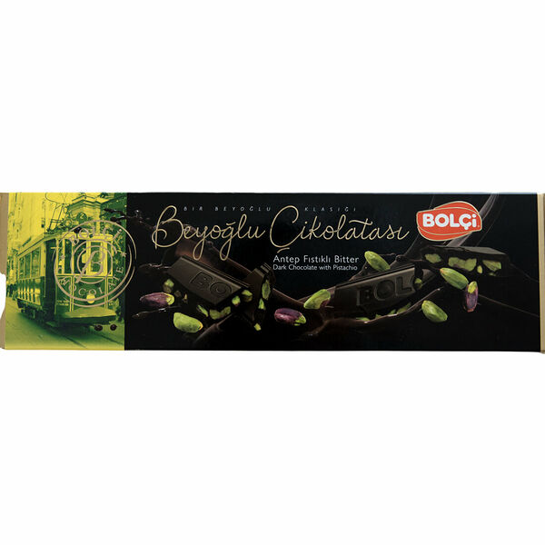 Шоколад Bolci темный с цельной фисташкой, 300г
