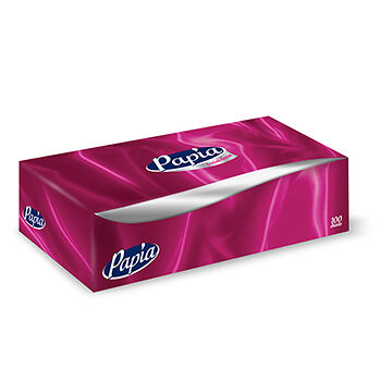 Салфетки бумажные Papia в коробке 2-слойные 100 шт