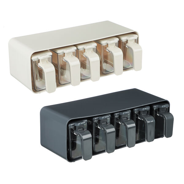 Herevin набор банок для специй 5шт., 250мл, 2 цвета, пластик, 161290-819