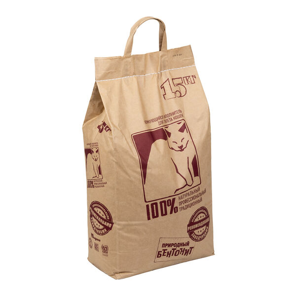 Наполнитель 100% Bentonite комкующийся для кошек 15 кг