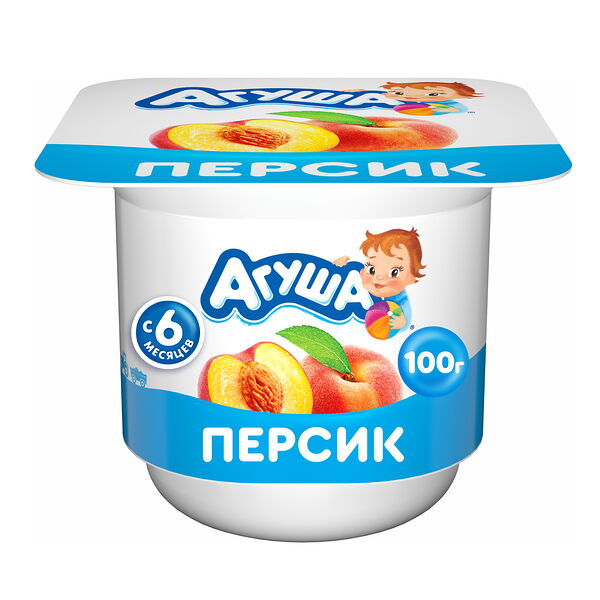 Творог детский фруктовый Агуша Персик 3.9% 100г с 6 месяцев 100 г