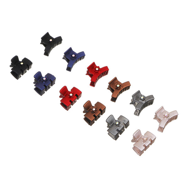 Beriotti заколка-краб для волос с декором, пластик, 3см, 2 дизайна, арт.845