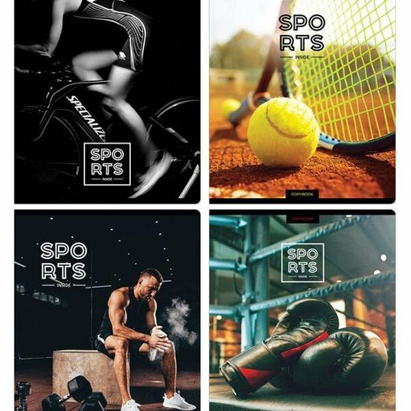 Тетрадь ArtSpace Спорт Inside sports А5 клетка, 96 листов, в ассортименте, 1 шт