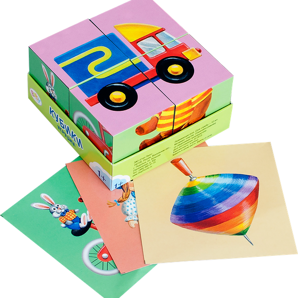 Кубики STEP PUZZLE Baby Step, 4шт