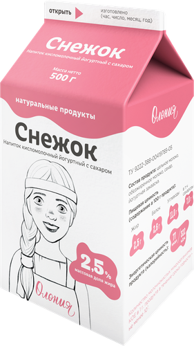 

Снежок Олония с сахаром 2.5% 500мл