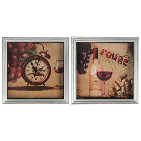 Ladecor chrono часы настенные с панно, 24,3x24,3x5см, пластик, 1хаа, арт 1