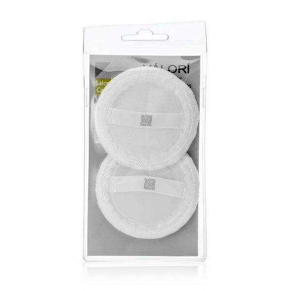 Велюровая пуховка Valori для пудры 2шт