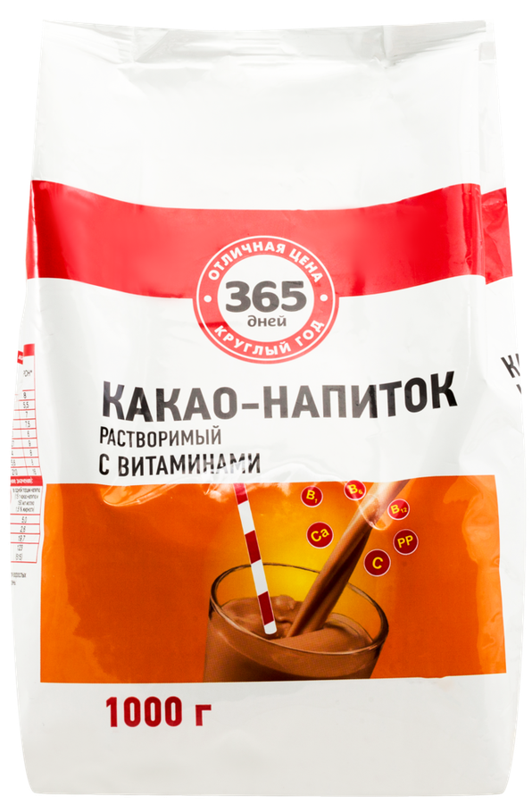 

Какао-напиток 365 ДНЕЙ с витаминами растворимый
