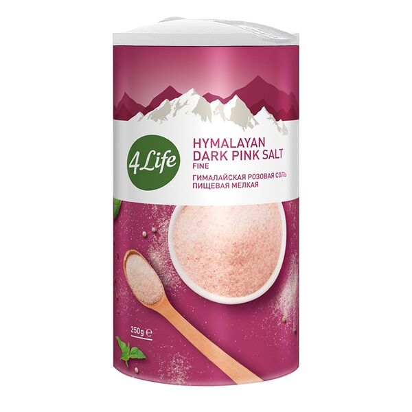 Соль 4life Гималайская розовая мелкая 250г, Пакистан