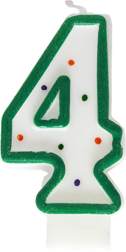 

Свеча Хамелеон Цифра 4 для торта 7.6см 1шт